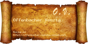 Offenbacher Veszta névjegykártya